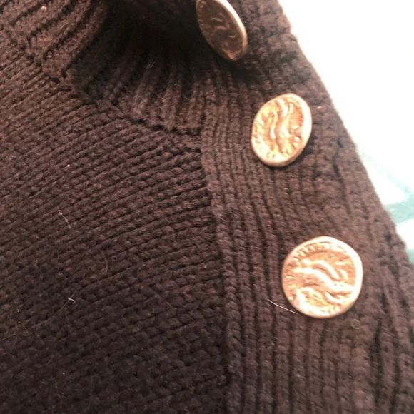 ZARA KNIT BLACK MOCK NECK SWEATER - Picture 4 of 5